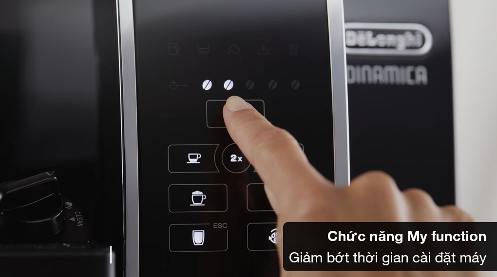 Máy pha cafe tự động Delonghi ECAM350.50.B Dinamica-Cá nhân hóa công thức pha chế cùng chức năng My function