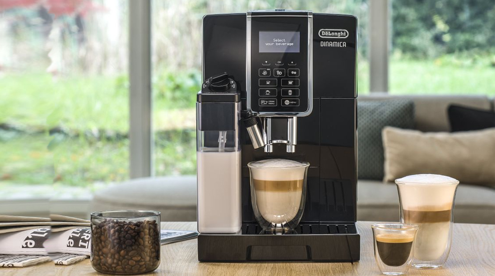 Máy pha cafe tự động Delonghi ECAM350.50.B Dinamica-Tiết kiệm thời gian pha chế cafe, phù hợp với những người bận rộn