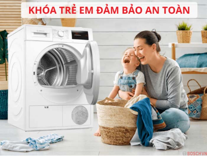 Tính năng khóa trẻ em an toàn khi sử dụng 