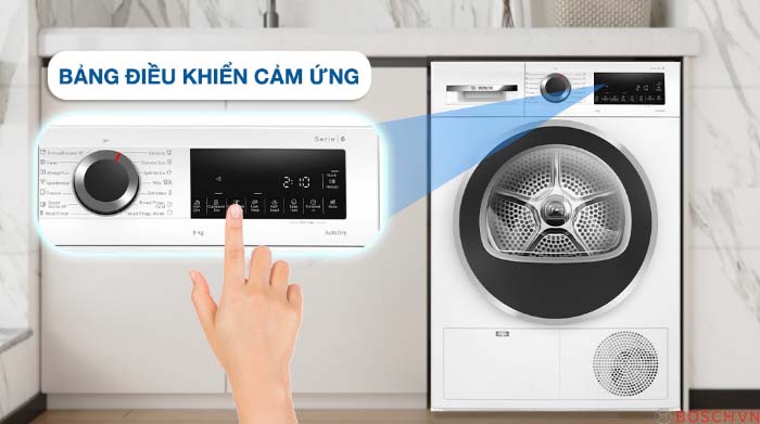 Bảng điểu khiển núm vặn kết hợp cảm ứng của Máy sấy Bosch WPG24100MY