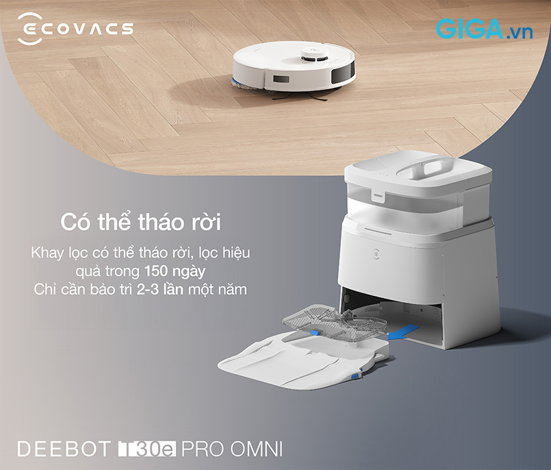 robot hút bụi Deebot T30e Pro Omni mang tới một cấp độ tiện lợi mới