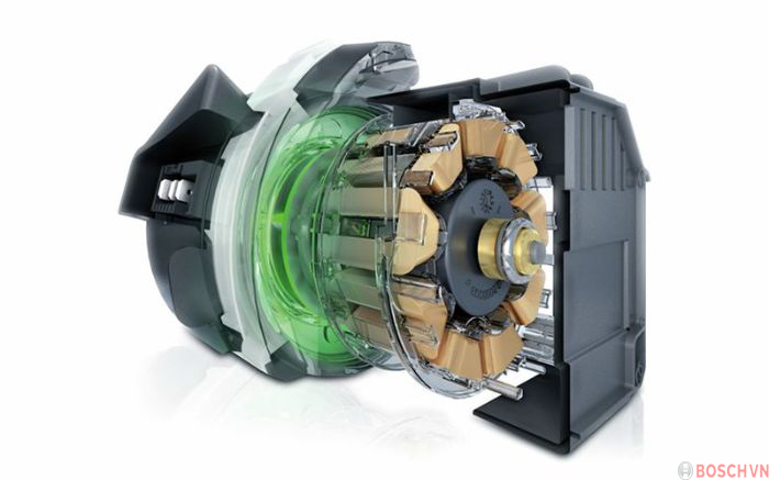 Động cơ EcoSilence Drive được tích hợp trong máy hút mùi Bosch DWB77IM50 