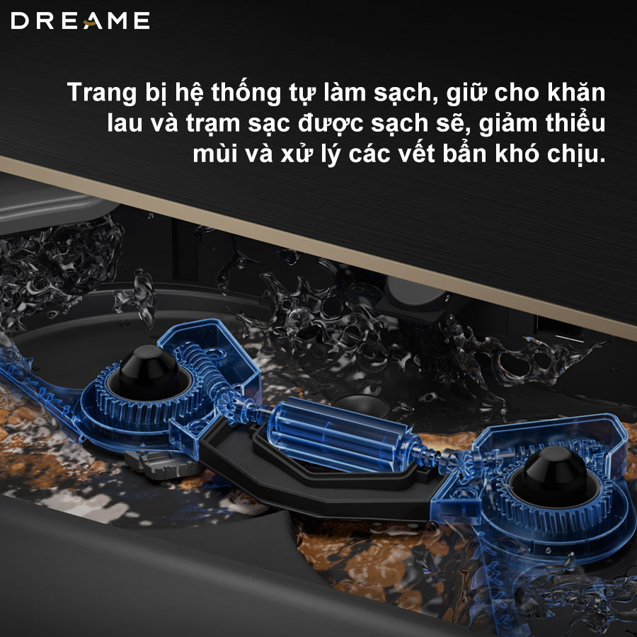 Trạm sạch với đế giặt tự động làm sạch hiện đại