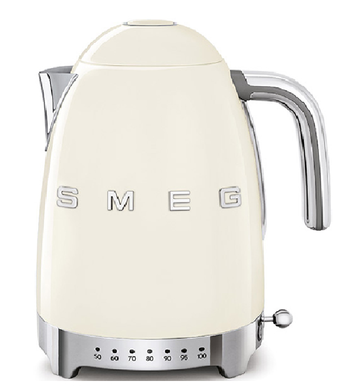 Ấm siêu tốc Smeg kem chỉnh nhiệt 25 Ấm siêu tốc Smeg kem chỉnh nhiệt