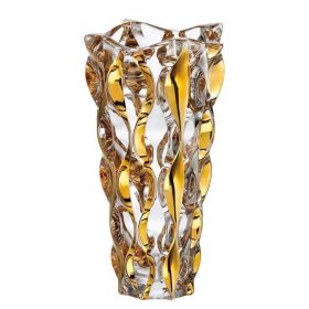 Bình hoa PHA LÊ MẠ VÀNG Bohemia