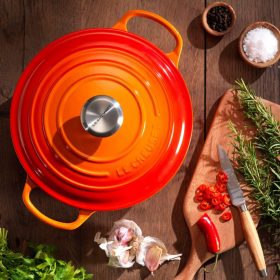 Nồi Gang LeCreuset Evo Màu Cam Flame 18cm