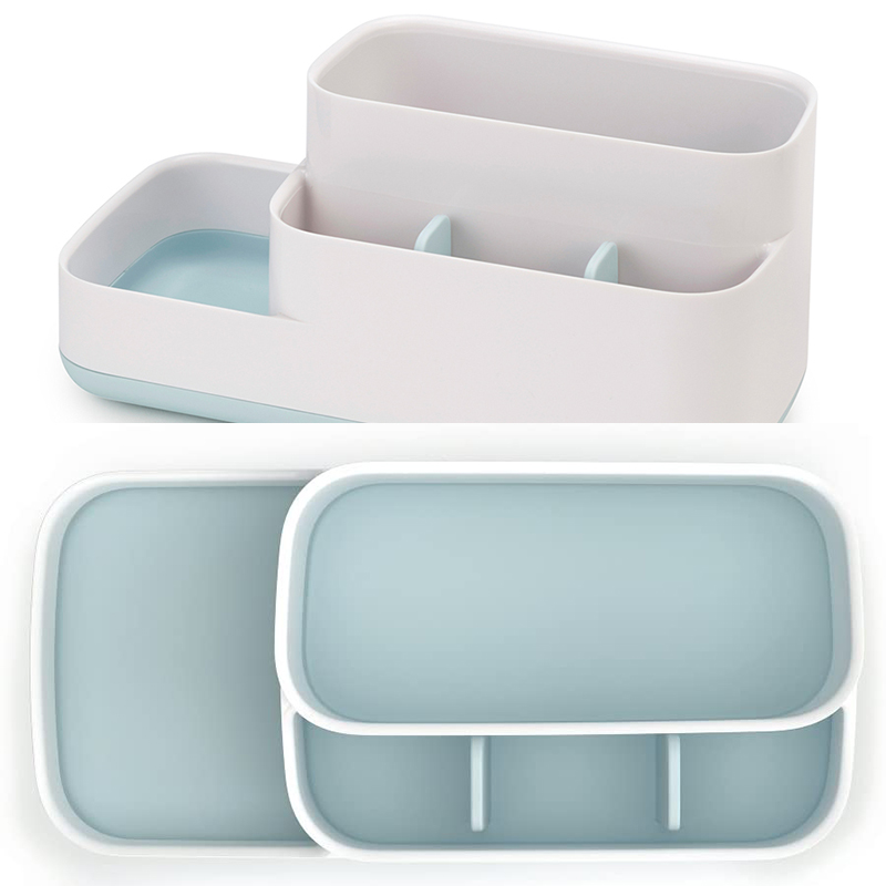 KHAY ĐỰNG BÀN CHẢI MỸ PHẨM NHÀ TẮM JOSEPH EASY STORE TRẮNG XANH