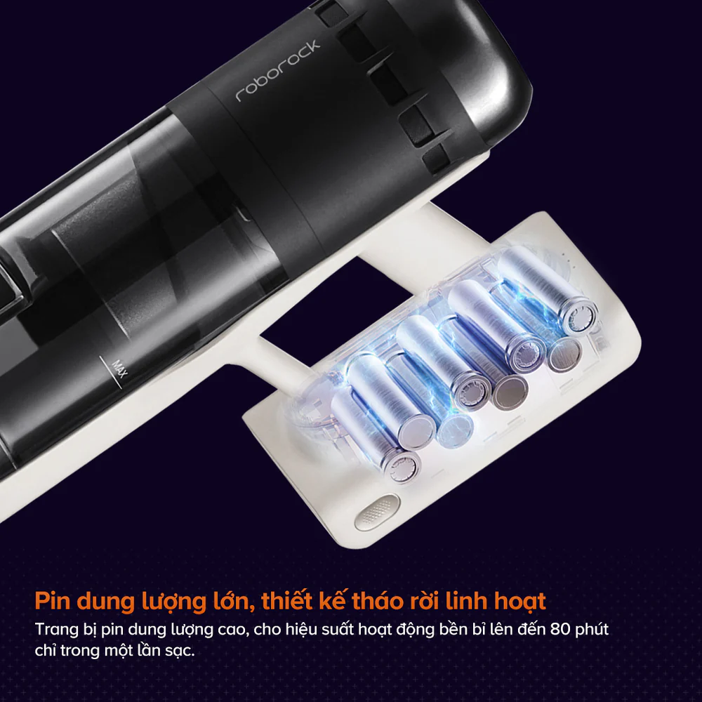 Máy hút bụi lau sàn Roborock H60 Hub Pro – Hàng Chính Hãng - Bảo hành 24 Tháng 36 Battery H60HubPro 2000x2000 73206b69 6f65 43a4 b734 80cc0bf50a6f