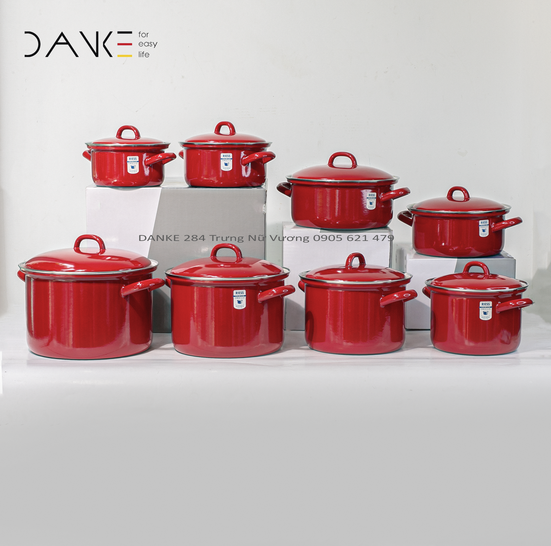 Nồi Riess Classic Red Nhiều Kích Cỡ – Biểu Tượng Nồi Tráng Men Cao Cấp Đến Từ Áo