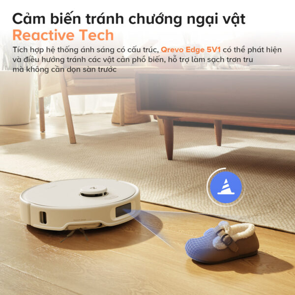 Roborock Qrevo Edge 5V1 – Robot hút bụi lau nhà Bản Quốc Tế
