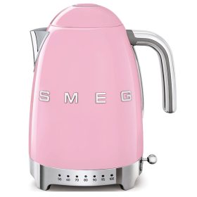 Ấm siêu tốc Smeg hồng chỉnh nhiệt