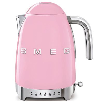 Ấm siêu tốc Smeg hồng chỉnh nhiệt