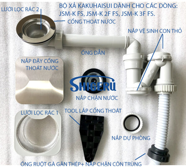 Chậu rửa bát Shigeru LE JSN Vuông 80CM