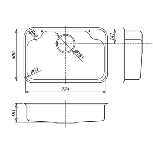 Chậu rửa Shigeru IB K FS NE & IB DK FS