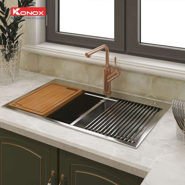 Chậu rửa bát 2 hố Konox KN8850TD