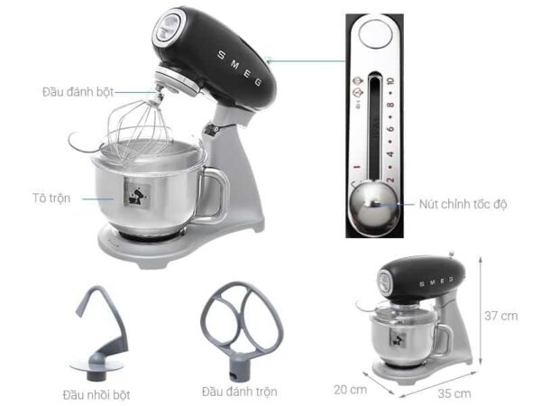 Máy Trộn Bột Smeg SMF02BLEU đen