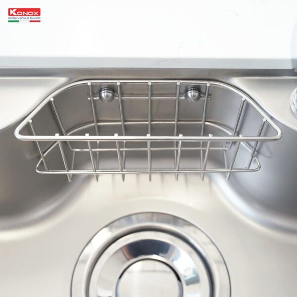 Chậu rửa bát 1 hố Tari 7851SR 39 ro phu chau rua bat 1 ho chong xuoc phong cach nhat Konox Tari 7861SR 1 600x600 1