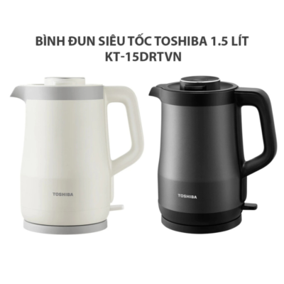 Ấm siêu tốc Toshiba 1.5 lít KT-15DRTVN (H/W) 2 màu trắng-đen