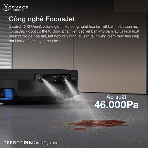 Robot hút bụi lau nhà Ecovacs deebot X12 Omnicyclone