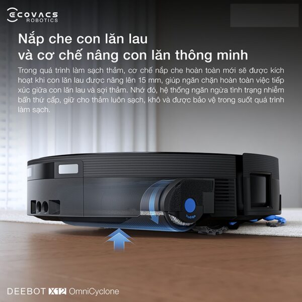 Robot hút bụi lau nhà Ecovacs deebot X12 Omnicyclone