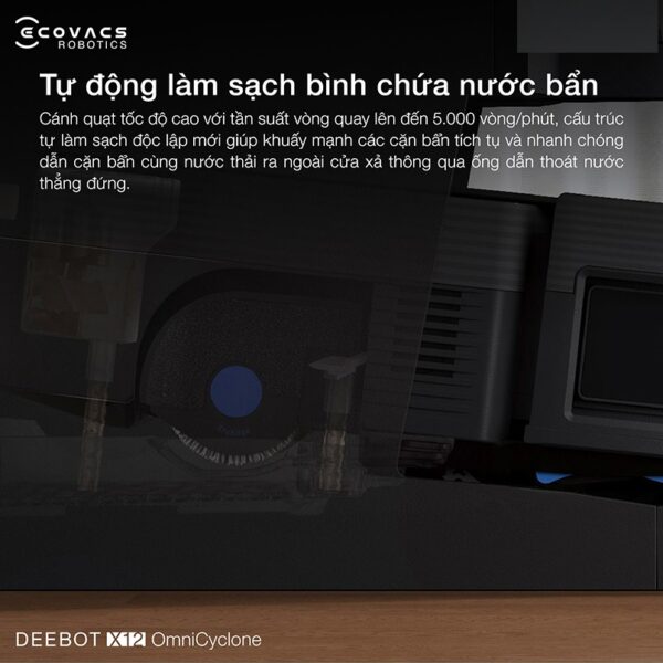Robot hút bụi lau nhà Ecovacs deebot X12 Omnicyclone