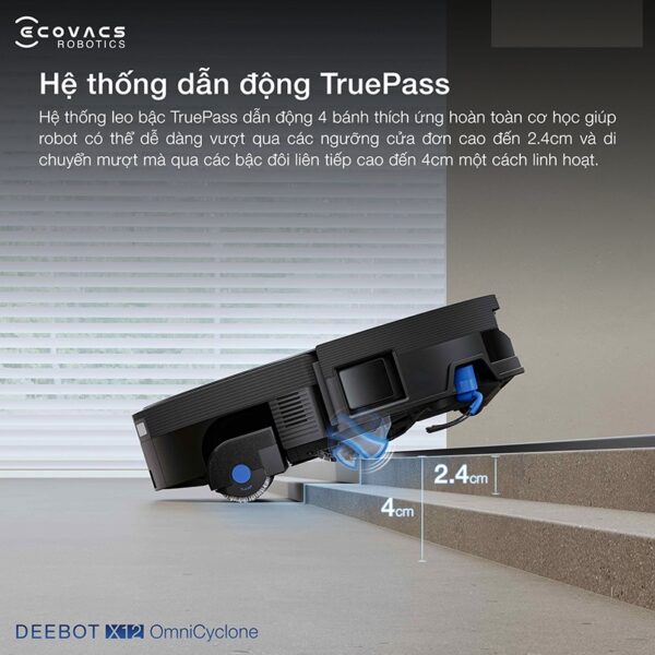 Robot hút bụi lau nhà Ecovacs deebot X12 Omnicyclone
