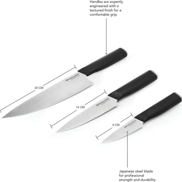 Bộ Dao KitchenAid 3 món KEG3PTHEOHOBA