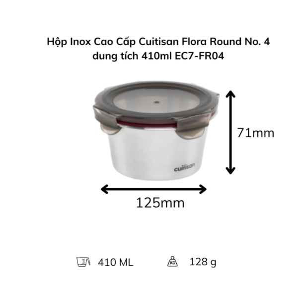Hộp Inox Cao Cấp Cuitisan Flora Round ( Dòng tròn-EC7-FR )