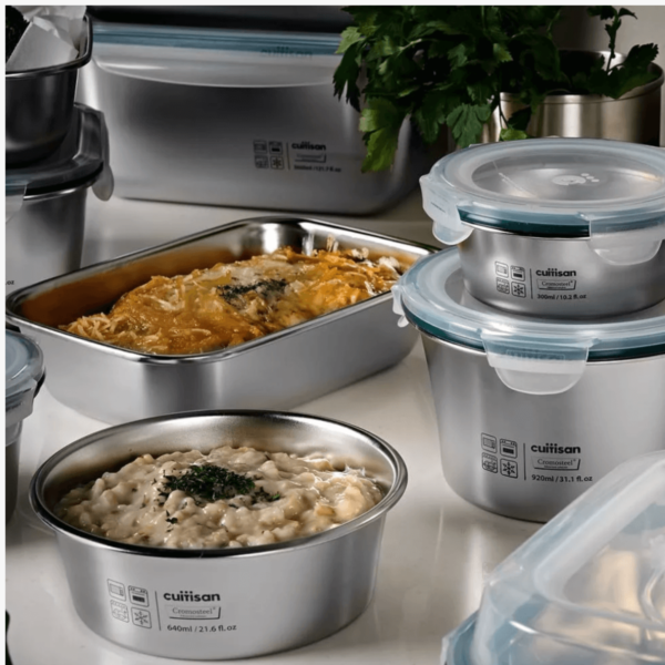 Hộp đựng thực phẩm inox Cuitisan Simple Round (EC7-PR) – Tròn