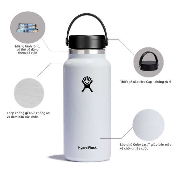 Bình giữ nhiệt Hydro Flask Wide Flex Cap 12 Oz 354 ml (W12BTS464)