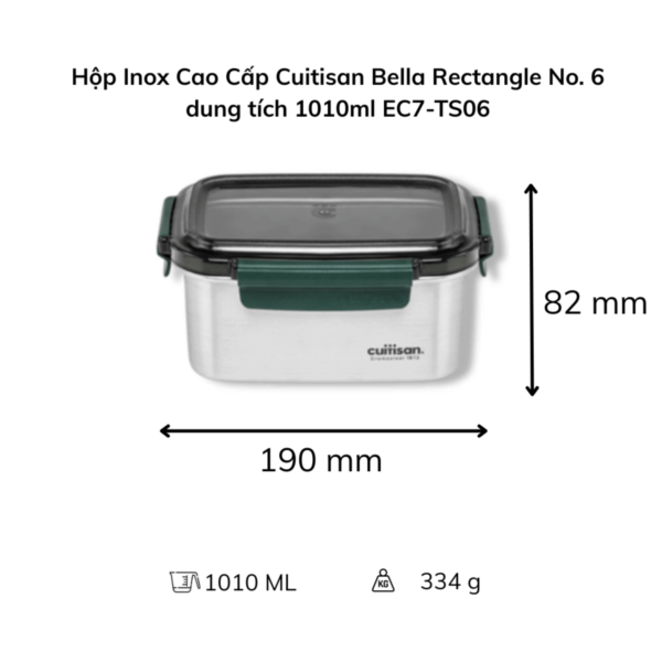 Hộp Inox Cao Cấp Cuitisan Bella nhiều dung tích(EC7-TS)