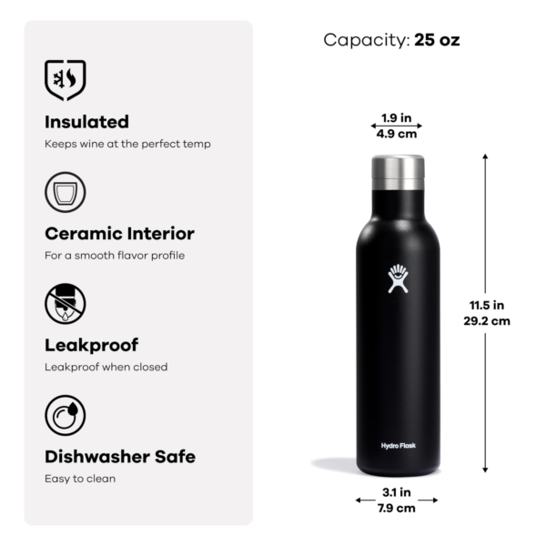 Bình Giữ Nhiệt Hydro Flask  Ceramic Wine Bottle Surf 709ml (24oz) – S24SX464