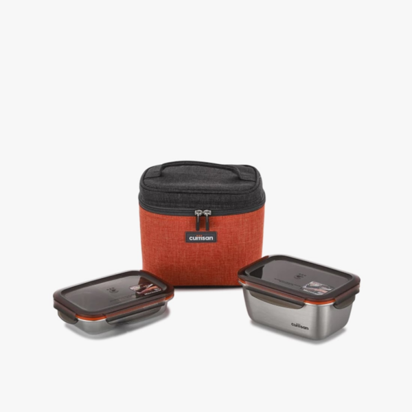 Hộp đựng thực phẩm inox Cuitisan Togo Flora bộ hộp đựng cơm có túi (EC)