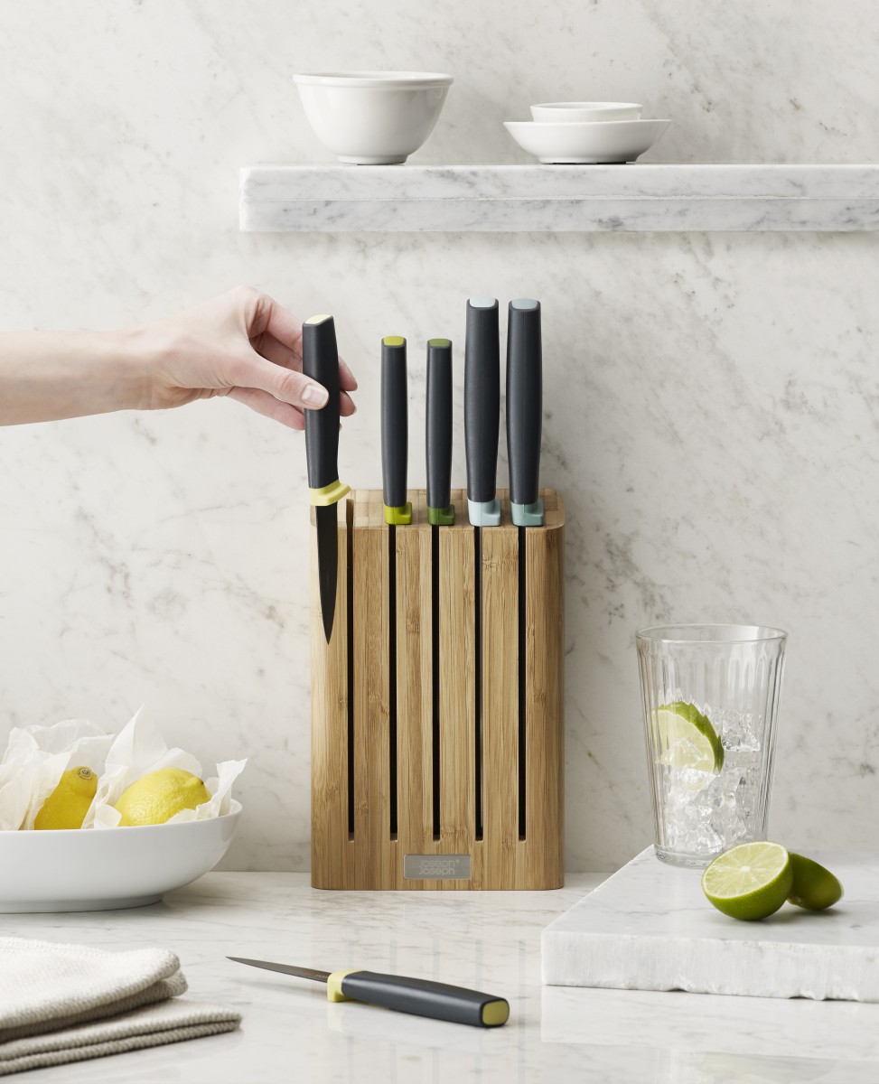 Bộ Dao 5 Món Joseph Joseph Elevate Knives Bamboo Với Giá Đỡ Tre – 103007 33 Bộ Dao 5 Món Joseph Elevate Bamboo – 103007 Kèm Giá Đỡ Tre