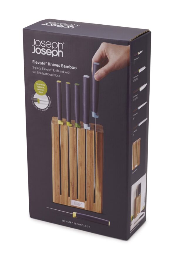 Bộ Dao 5 Món Joseph Joseph Elevate Knives Bamboo Với Giá Đỡ Tre – 103007