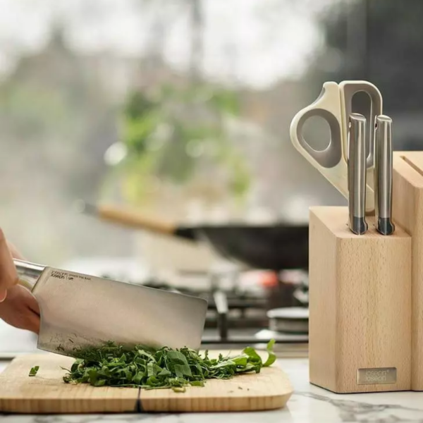 Bộ Dao Kéo Inox Joseph Elevate Wood 5 món – 008807
