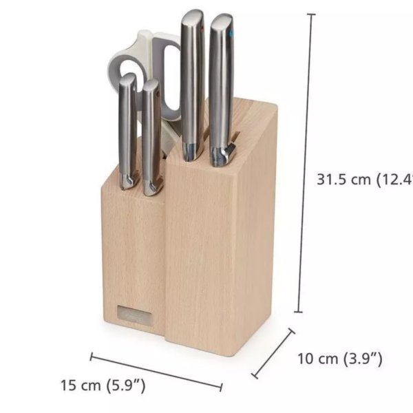 Bộ Dao Kéo Inox Joseph Elevate Wood 5 món – 008807