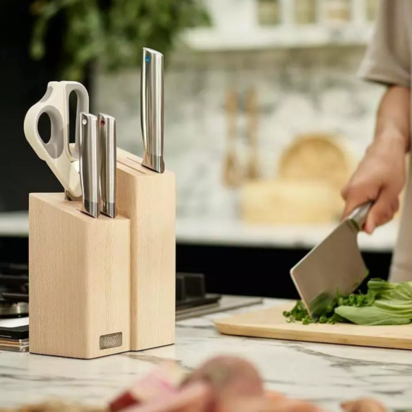 Bộ Dao Kéo Inox Joseph Elevate Wood 5 món – 008807