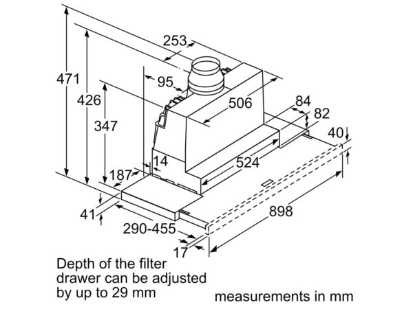 Máy hút mùi Bosch DFS097A51B Serie 4 (90cm)