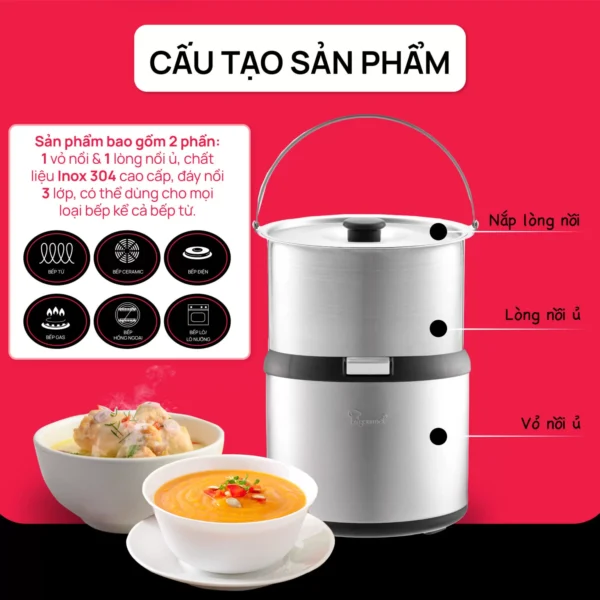 Nồi ủ La Gourmet 4,5L