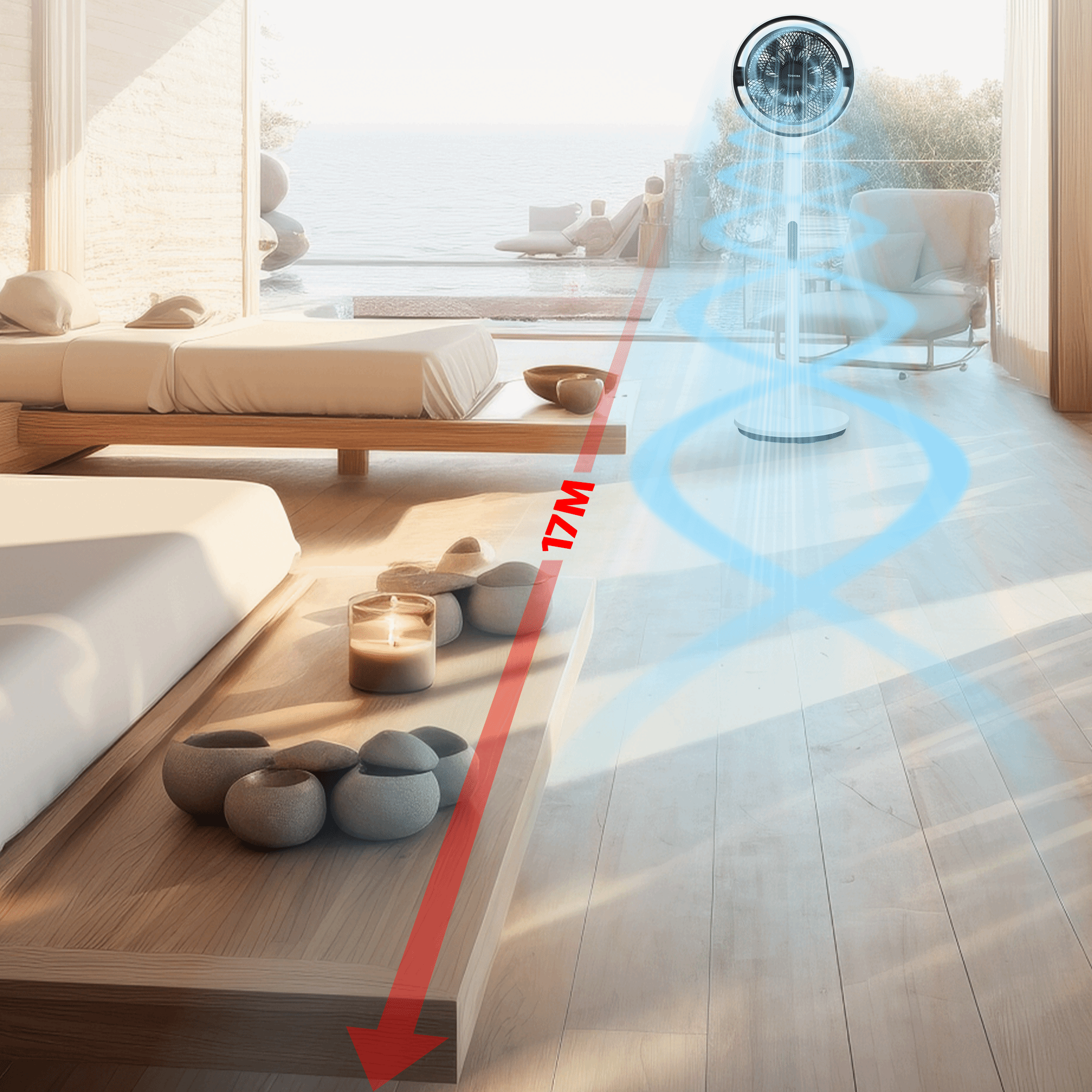 Quạt đối lưu không khí Toshiba F-DSC80XVN(W) 35 quat doi luu khong khi toshiba f dsc80xvnw 5