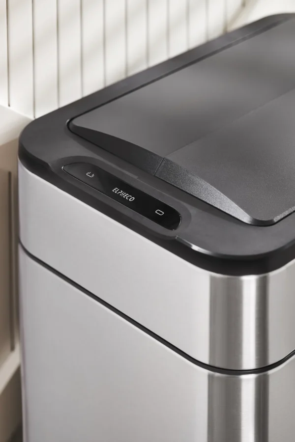 Thùng rác cảm biến ELPHECO mở hai cánh có kẹp giữ túi rác 30L