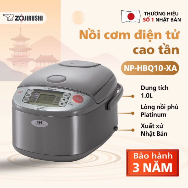 Nồi cơm cao tần điện tử Zojirushi NP-HBQ10-XA 1.0L