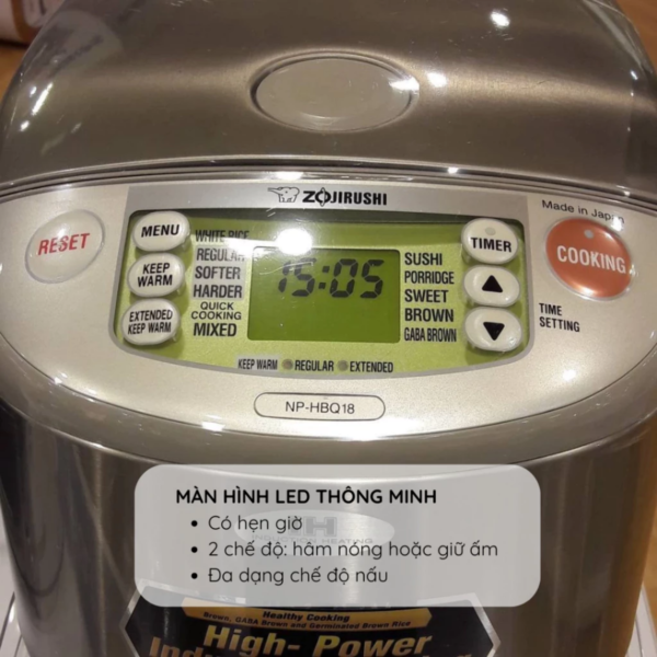 Nồi cơm cao tần điện tử Zojirushi NP-HBQ10-XA 1.0L