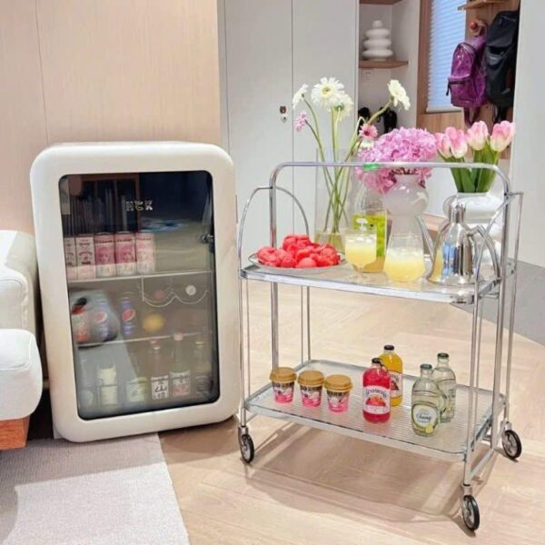 Tủ lạnh đựng đồ uống HCK 115L SC-130RD-S màu kem mặt kính