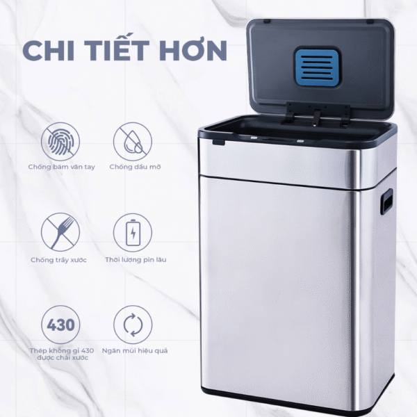 Thùng rác cảm ứng khử mùi ELPHECO 30L
