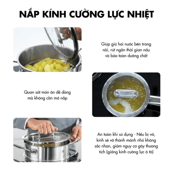 Bộ Nồi 5 Món ZWILLING Pro II Gồm Nồi Có Nắp Và Quánh