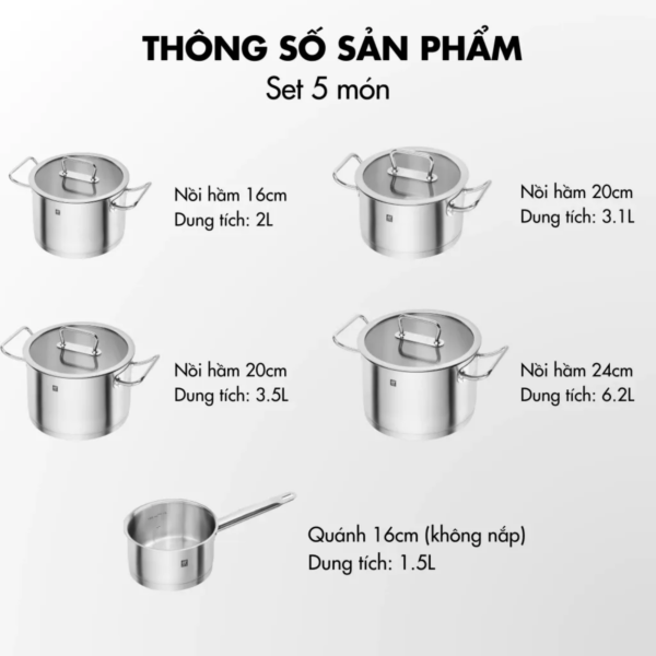 Bộ Nồi Zwilling Twin Classic 5 Món
