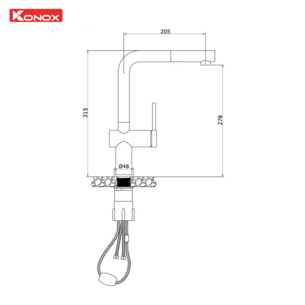 Vòi Nước Konox Stream Smart Black