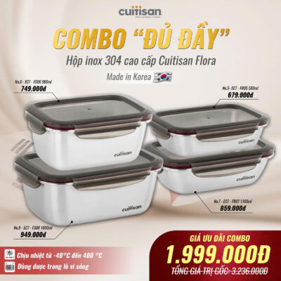 Combo Đủ Đầy Cuitisan Flora Vuông